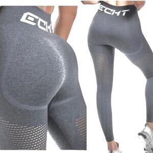 ECHT Arise Series High Waisted‎ Grey Tights Vented Seamless Leggings